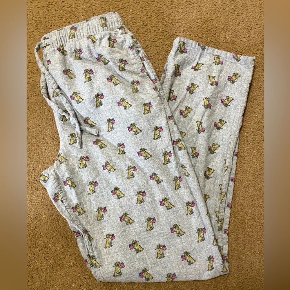 NWOT Men’s J Crew Dog & American Flag Drawstring Pajama Pants
